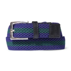 Braided Belt, Navy / Green
