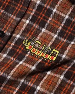 Caterpillar Flannel Shirt, Brown / Orange -Men Clothing Sales CaterpillarFlannelShirtBrown Orange3