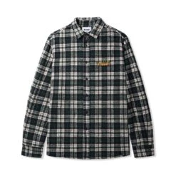 Caterpillar Flannel Shirt, Navy / Forest
