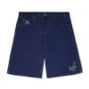 Critter Baggy Denim Shorts, Dark Indigo