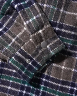 Grove Plaid Overshirt, Grey / Navy / Forest -Men Clothing Sales GrovePlaidOvershirtGrey Navy Forest4