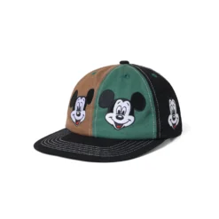 Mickey 6 Panel Cap, Army / Khaki / Black