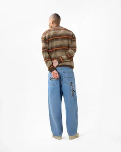 Stripe Knitted Shirt, Oat / Brown / Orange -Men Clothing Sales Q423 D1 ECOM 4105