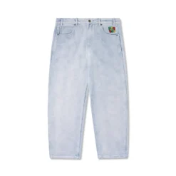 Scribble Denim Pants, Light Blue