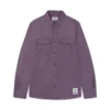 Washed Pocket L/S Shirt, Eggplant